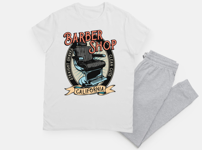 Retro style barber shop vintage california tostadora