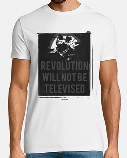 Revolution Will Not Be Televised (Hombre, manga corta, blanco, calidad extra)