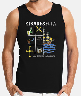 ribadesella dark background - tank top