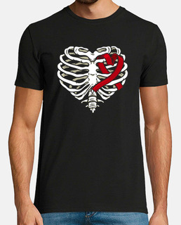 Ribcage Heart Ribbon Gothic Bones Skeleton Death Grave Aesthetic Dark