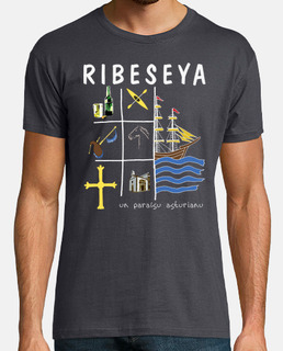 Ribeseya fondo oscuro - Camiseta de manga corta