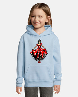 robe flamenco rouge à pois