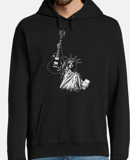 rock liberty dans le monde libre - gibson - statue - music-rock-blues-metal