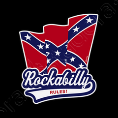 Rockabilly rules flag - 3c t-shirt