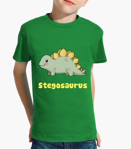 ROPA INFANTIL CAMISETA DINOSARIO STEGOSAURUS BEBE KAWAII, MANGA CORTA