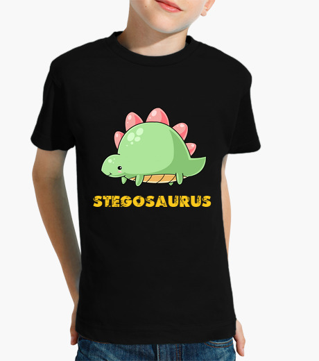 ROPA INFANTIL CAMISETA STEGOSAURUS PARA NIÑOS, MANGA CORTA