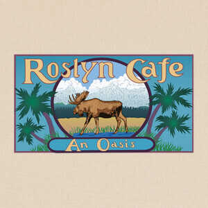 T-shirt caffè di roslyn