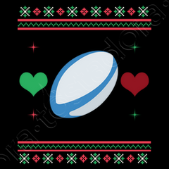 Rugby ugly christmas sweater xmas kids tostadora