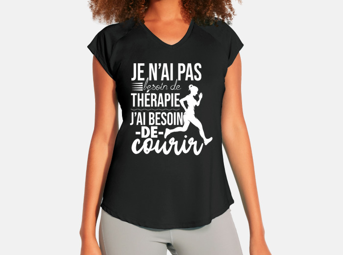 Tee shirt running femme humour sales