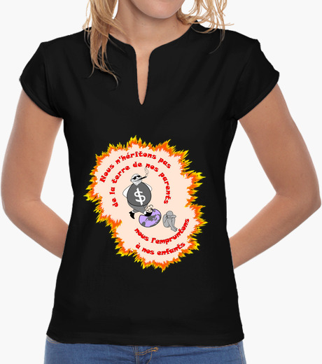 Salvar el planeta bankster camiseta mujer