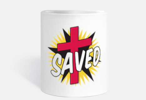 sauvé par le Christ, mug , pèlerinage Compostelle espagne  , rencontre avec dieu . 