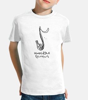 saxophone colossus. boy, short sleeve, white