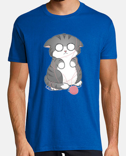 scaredy chat  tee shirt  hommes