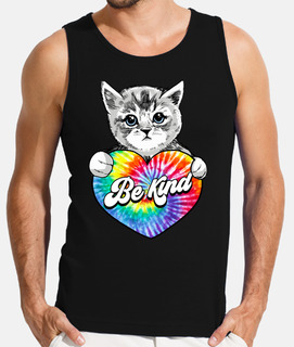se amable gato teñido anudado corazón d