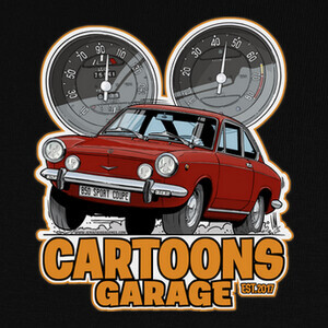Tee-shirts siège-fiat 850 sc dessins animés garage
