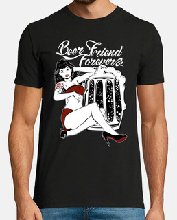 sexy pin up girl rockabilly bière ami pour toujours bière brasseurs t-shirt