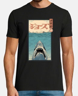 shark ukiyo-e shirt mens