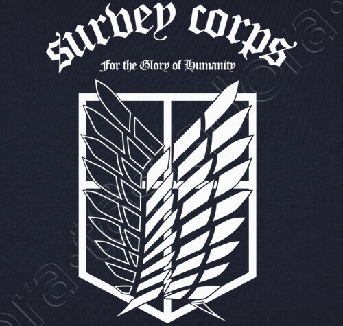 Camiseta Shingeki No Kyojin Survey Corps - BlancoColor