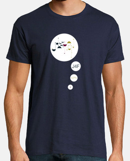 shirt homme à manches courtes bleu denim - cercles de j4f