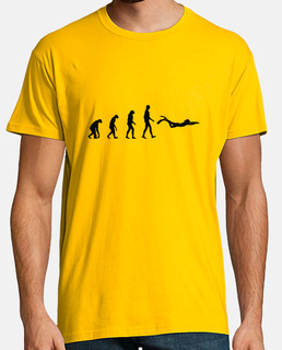 shirt man diving, yellow mustard