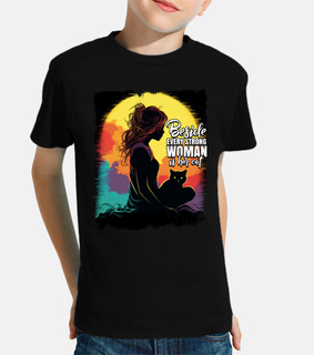 Silhouette Girl Beside Every Strong