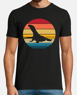 silueta del dragón de komodo