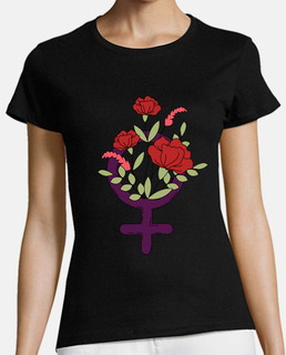 Símbolo feminista flores