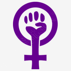 Funda cojín símbolo feminista (morado) | laTostadora