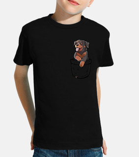 simpatico cane rottweiler tascabile - camicia per bambini