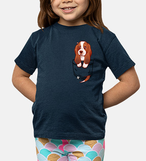 simpatico cucciolo di basset hound tascabile - camicia per bambini