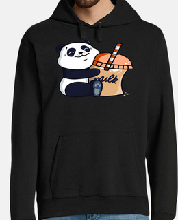 simpatico panda con un frappè