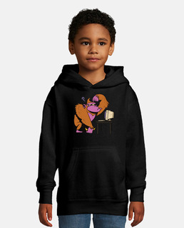 singe avec un ordinateur