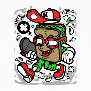 skateboarder sandwich T-shirts