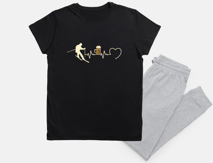 ski aperitif man humor skier gift