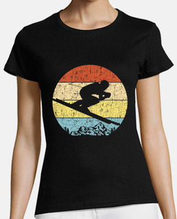 ski gift throwback downhill skier skiin