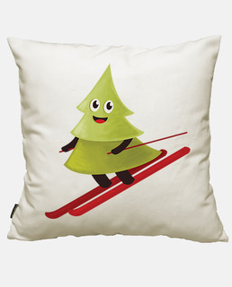 Skiing Happy Pine Tree