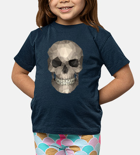 skull - tee shirt manica corta bambino, blu marino