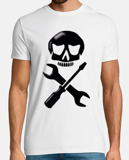 skull and black wrench screwdriver