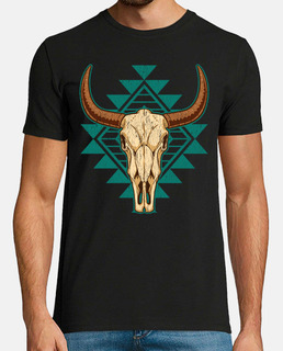 skull bull cow western country