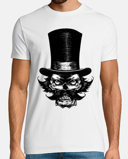 Skull Calaveras Moustache Sombrero de Copa