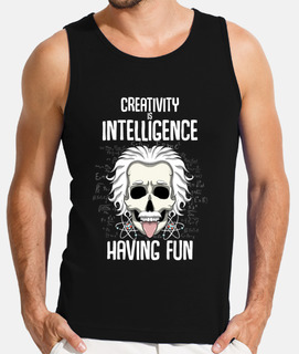 skull créatif einstein