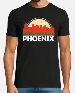 Skyline de la ville de Phoenix rétro cl