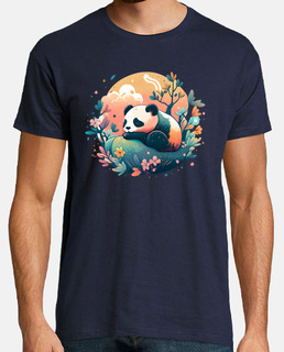 sleeping panda in the wild