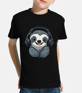 Sloth with Headphones Music DJ