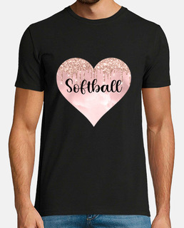 softball fille cadeaux paillettes coeur