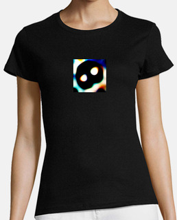 Soisloscerdos camiseta negra logo color Mujer