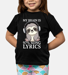 Song Lyrics Sloth Headphones Music DJ