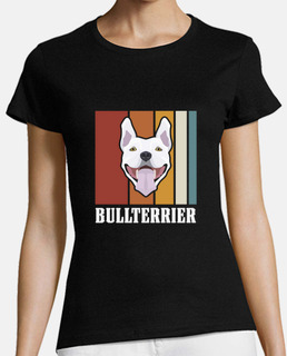 sonriente bull terrier retro