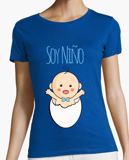 SOY NIÑO Camiseta Mujer embarazada, manga...