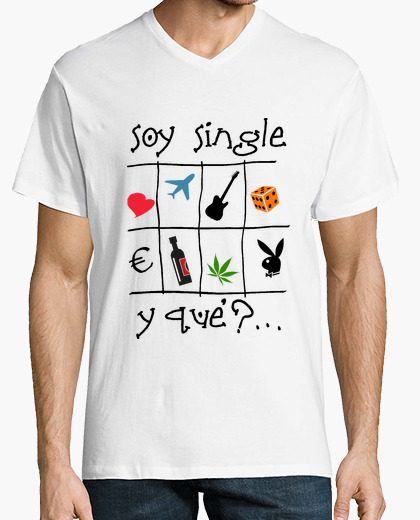 Soy single - Camiseta cuello de pico clásico